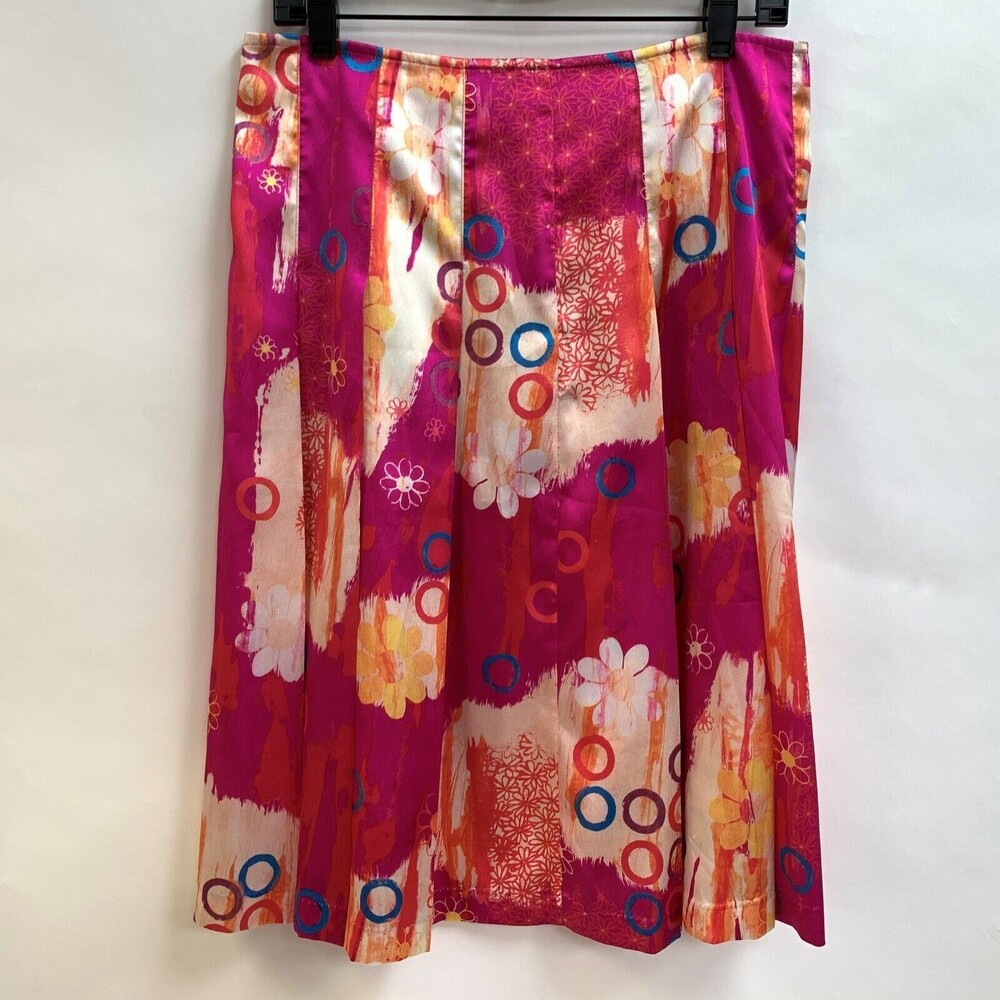 United Colors of Benetton Women's Skirt Size 42‎ Multi-color Pink Yellow Floral
